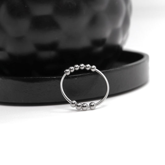 Anxiety Ring zilver kleurig (RVS) Sfeerbeeld