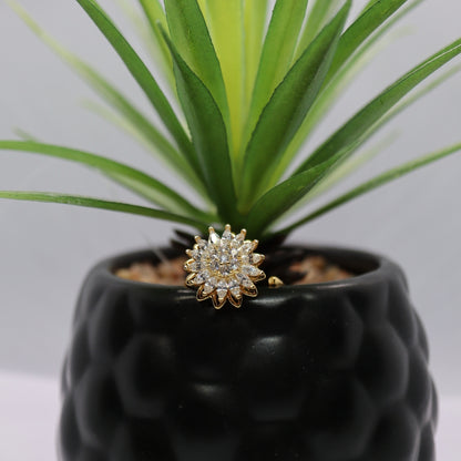 Anxiety Ring (Draairing Zonnebloem) Goud kleurig Sfeerbeeld