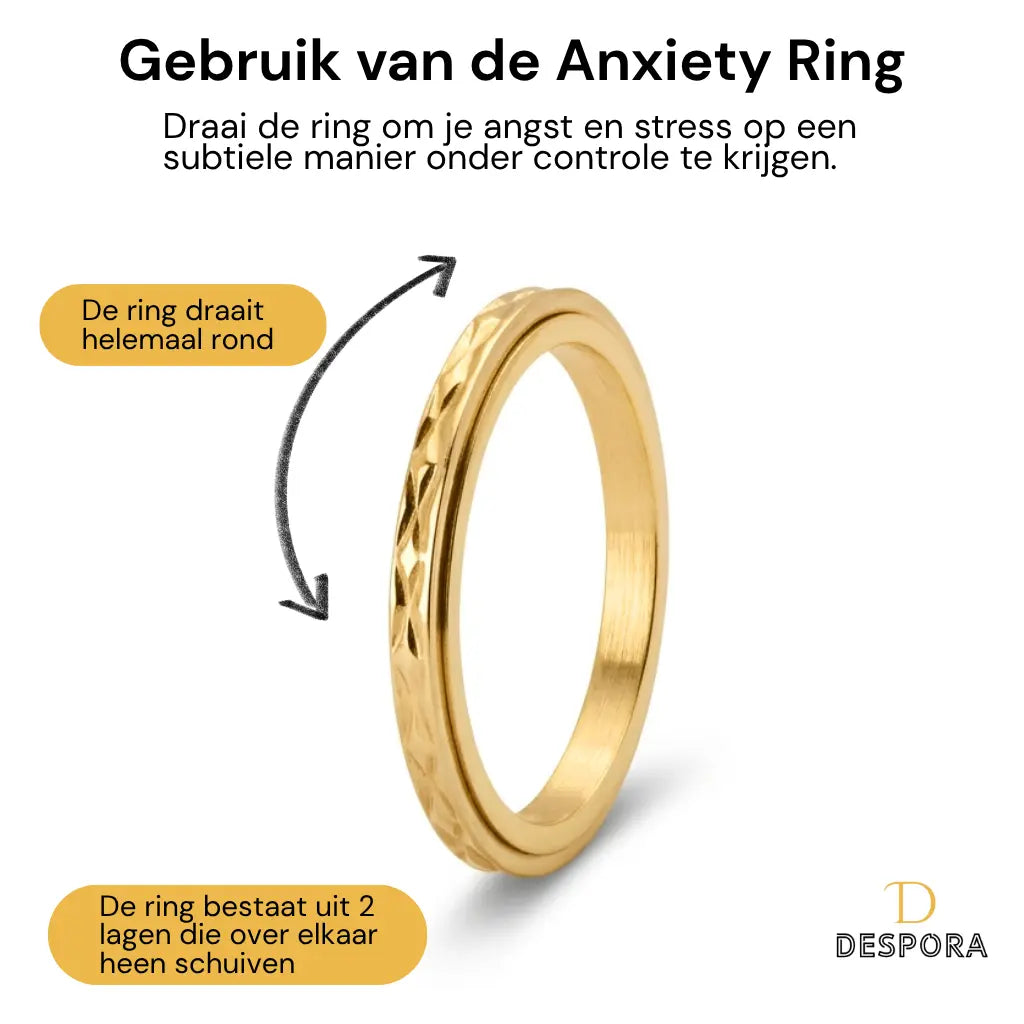 Anxiety Ring (Flux) Goud gebruik