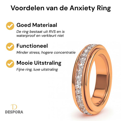 Anxiety Ring (Steentjes) Rosé goud voordelen