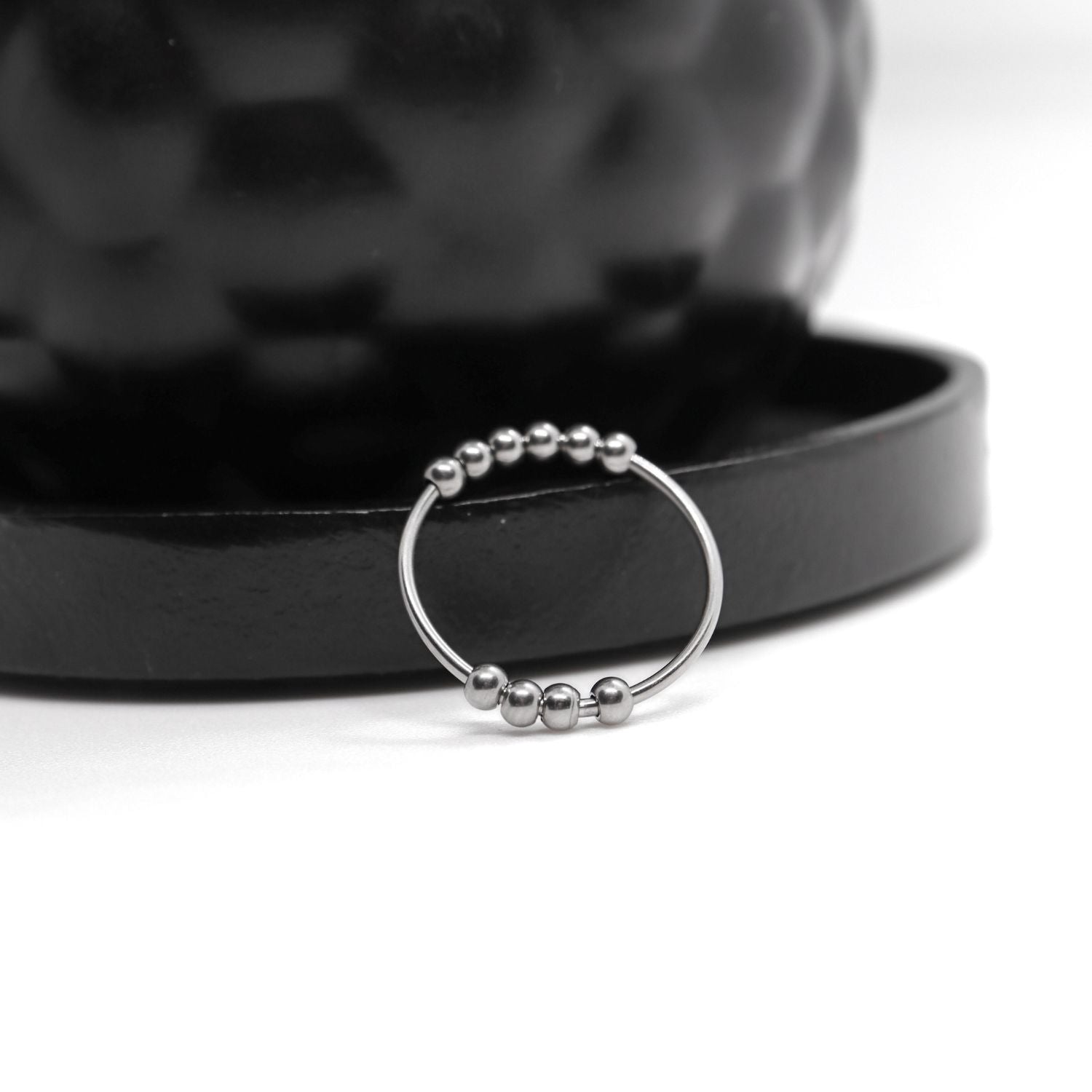 Anxiety Ring zilver kleurig (RVS) Sfeerbeeld