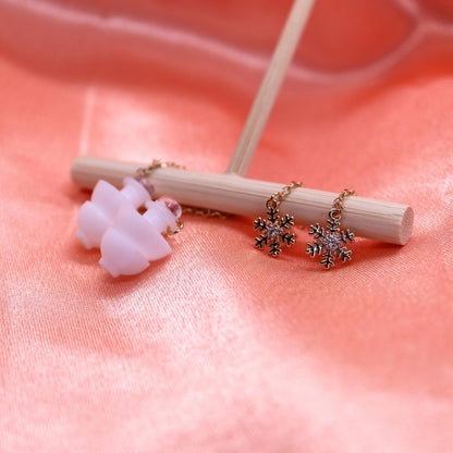 Oorbellen Voor Oordopjes (Sneeuwvlok) Goudkleurig Sfeerbeeld