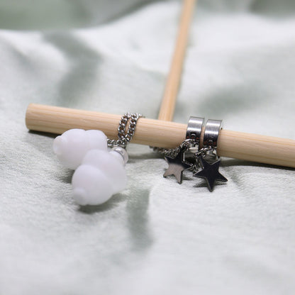 Ohrringe für Ohrstecker (Steine) goldfarben