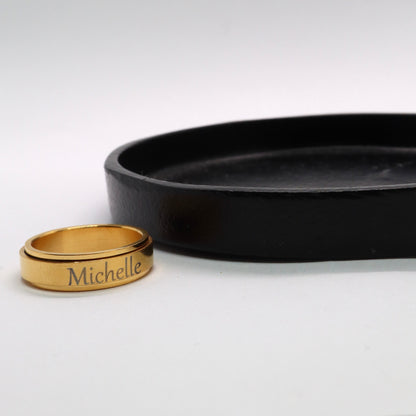 Anxiety Ring (Graveerbaar) Goud Sfeerbeeld met gravering