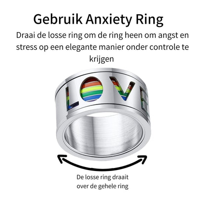 Anxiety Ring (Love) Zilver uitleg