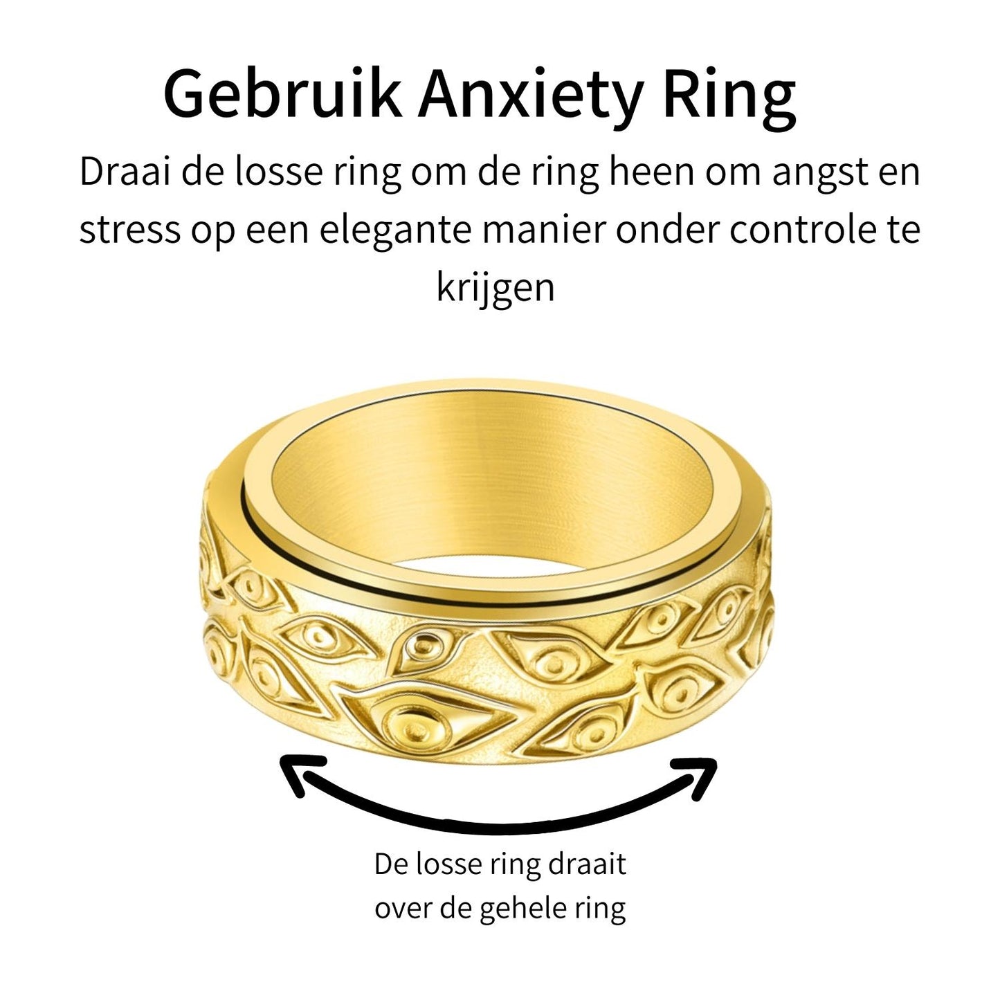 Angstring (Augen) Gold