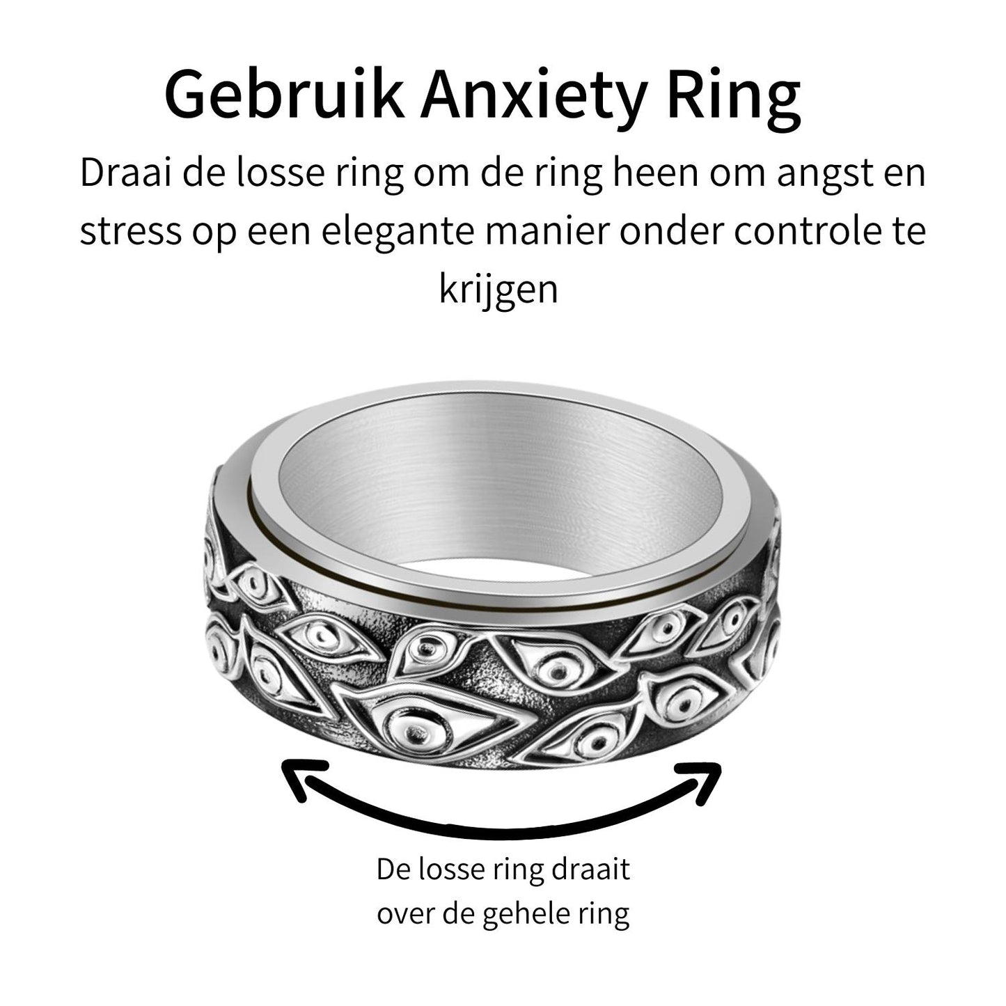 Angstring (Augen) Silber