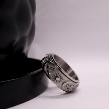Anxiety Ring (zon maan) Zilver Sfeerbeeld