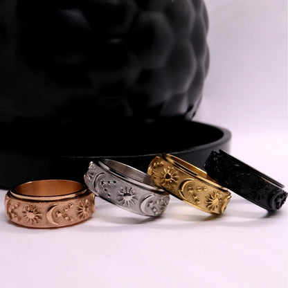 Anxiety Ring (zon maan) Zilver varianten