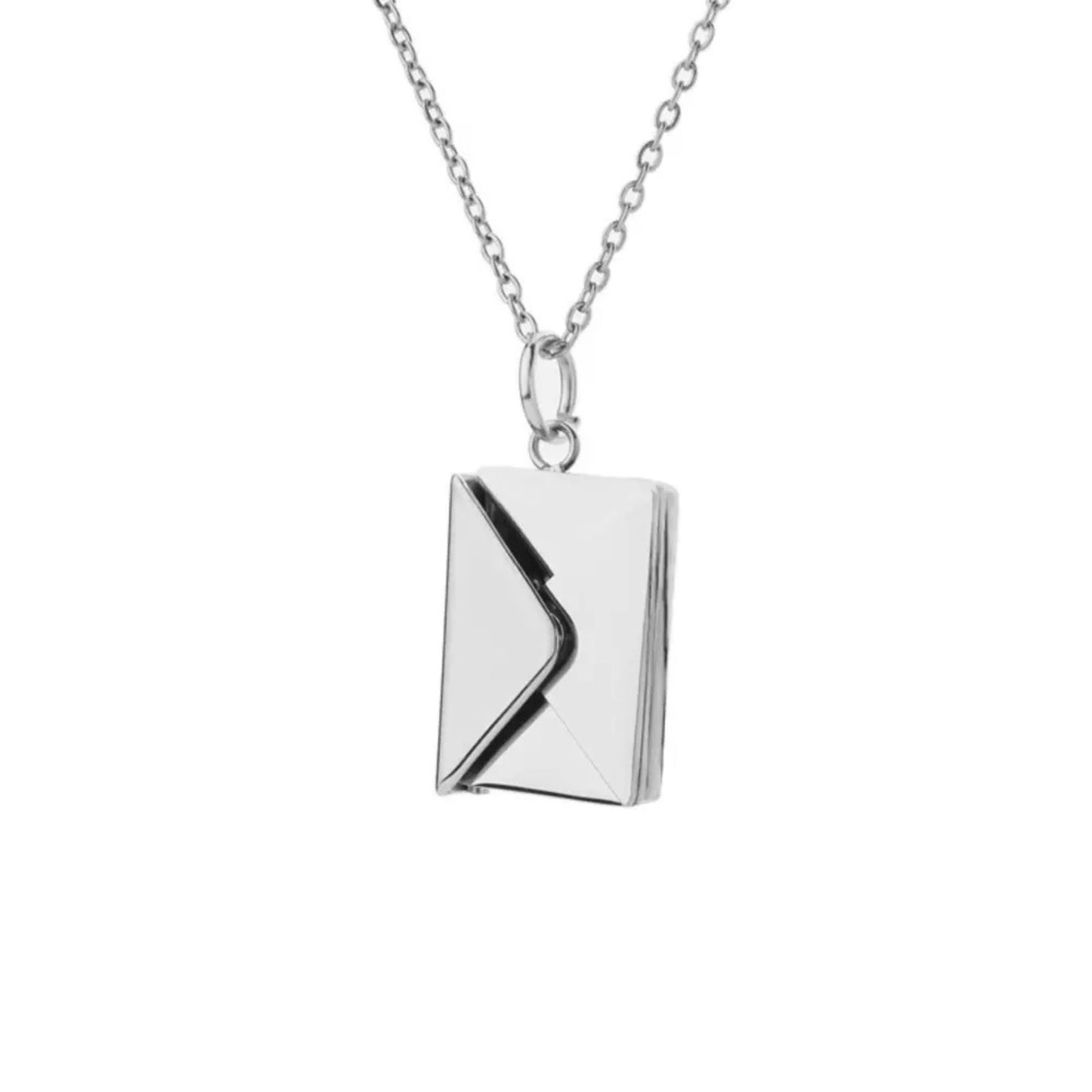Unieke gepersonaliseerde ketting met envelop Zilver