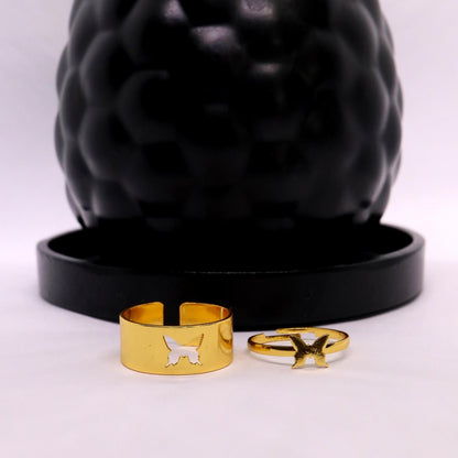 Butterfly Friendship Ring gold colour