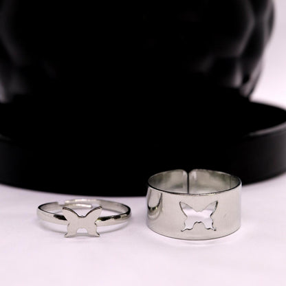 Schmetterling Freundschaftsring Silberfarben