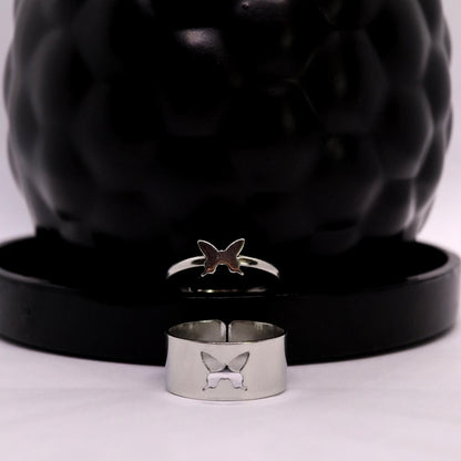 Schmetterling Freundschaftsring Silberfarben